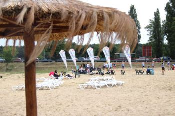 Plaża nad zalewem Mrożyczka