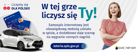 Plakat informacyjny - Loterii Narodowego Spisu...