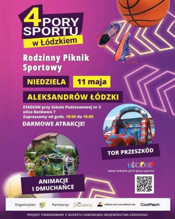 Plakat informacyjny - 4 Pory Sportu w Łódzkiem!