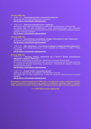 plakat informacyjny Global Money Week