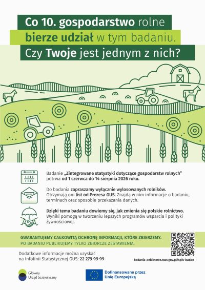 Plakat informujący o badaniu