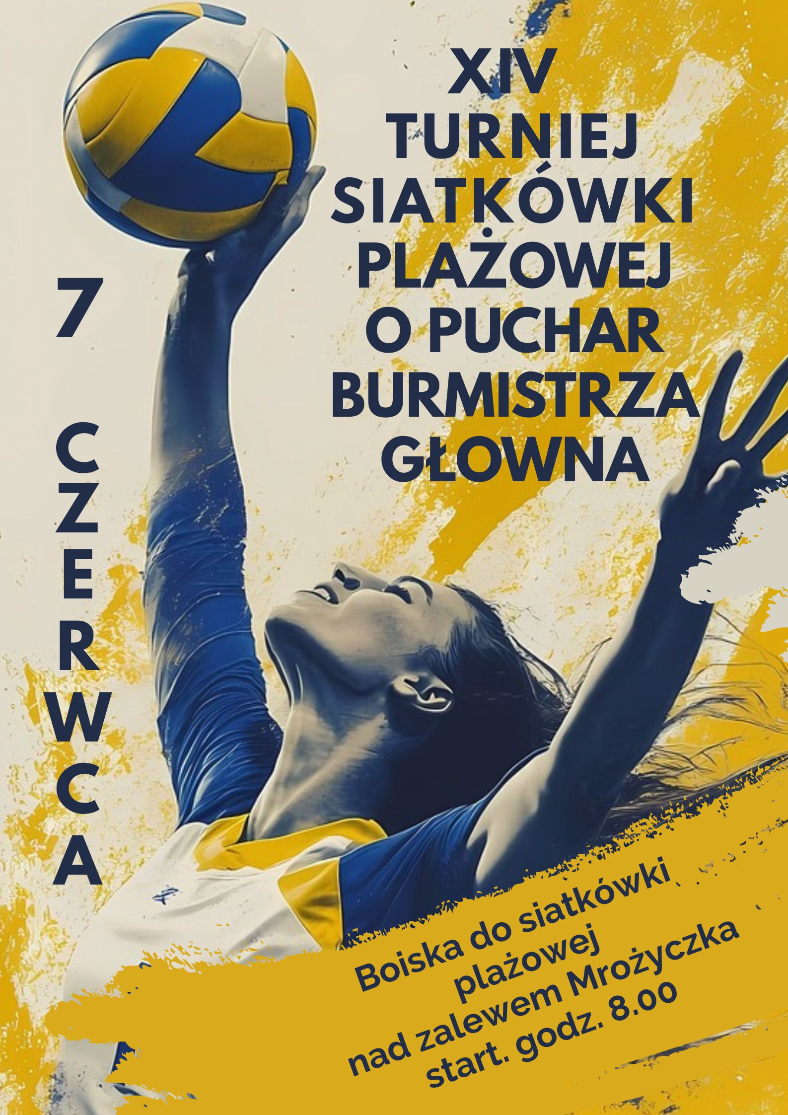 Plakat informacyjny-XIV Turniej Siatkówki Plażowej 