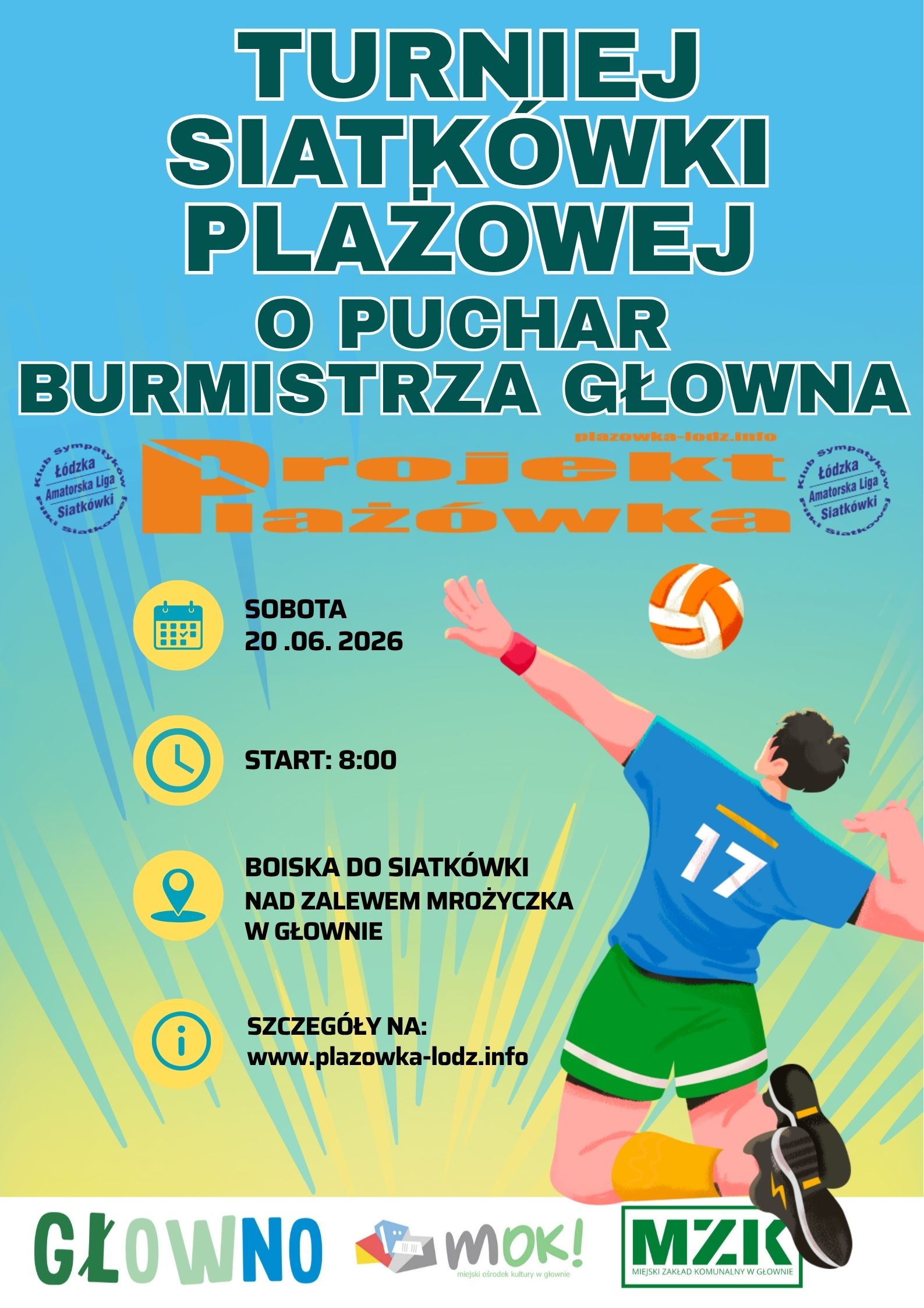 plakat turniej siatkówki plażowej