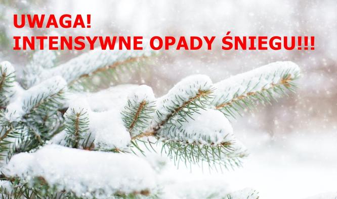 Ostrzeżenie meteorologiczne - intensywne opady śniegu!