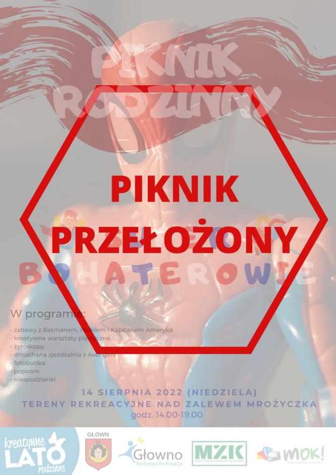 Komunikat - piknik rodzinny przełożony