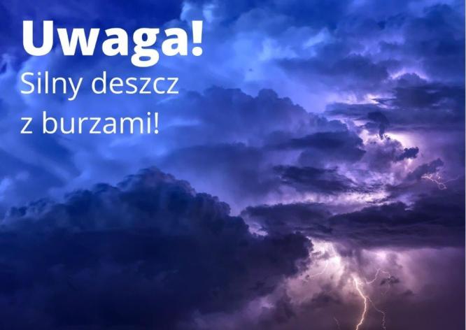 Ostrzeżenie meteorologiczne – silny deszcz z burzami