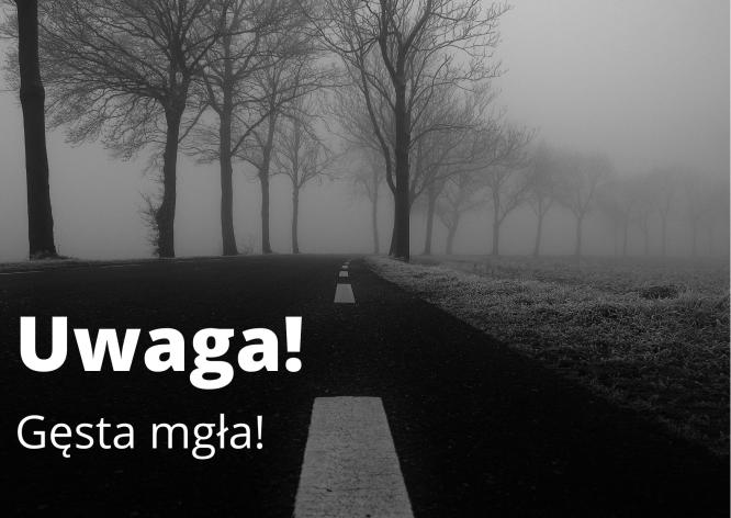 Ostrzeżenie meteorologiczne - gęsta mgła